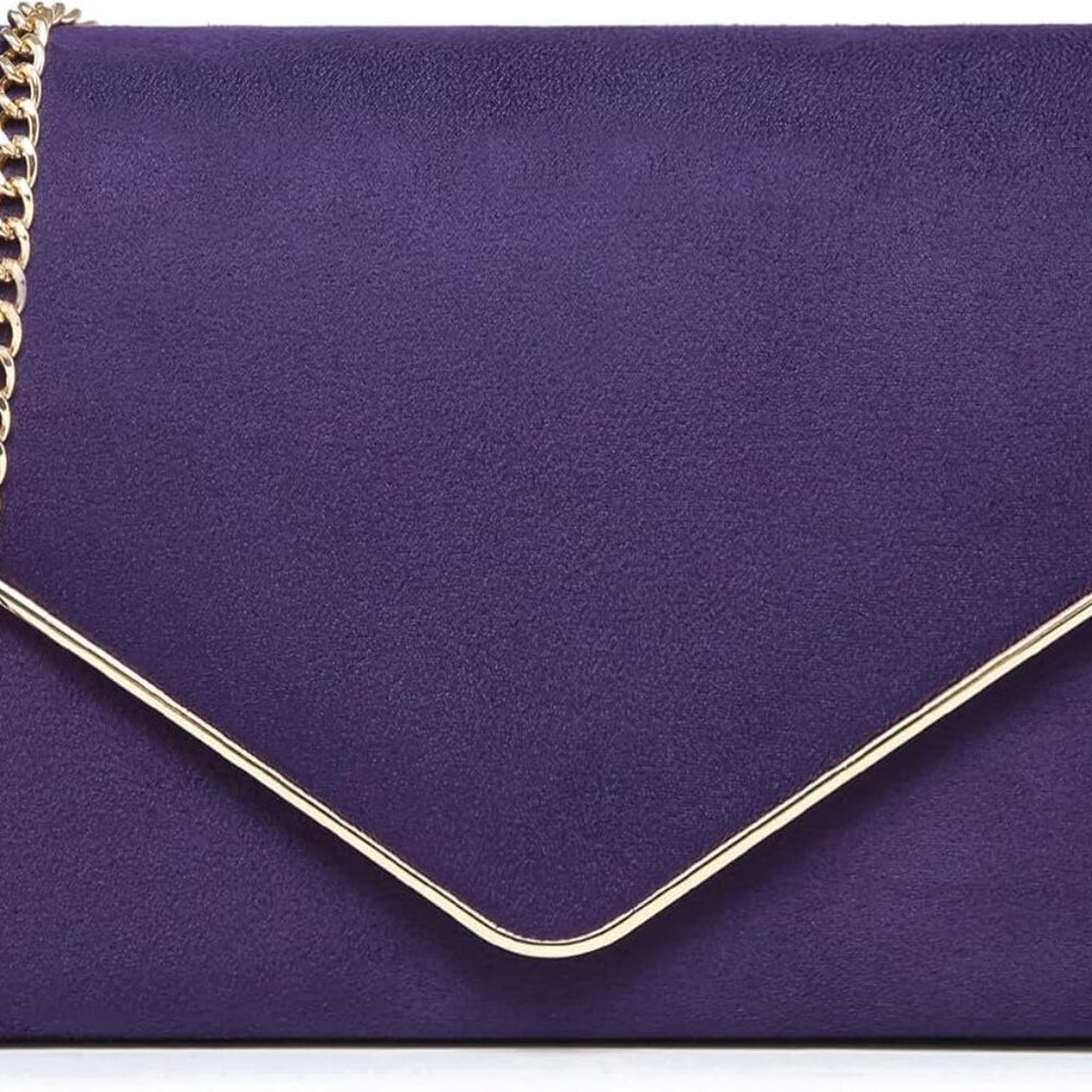 Women Faux Suede Evening Clutch Bags Formal Party Clutches Wedding Purses Cockta